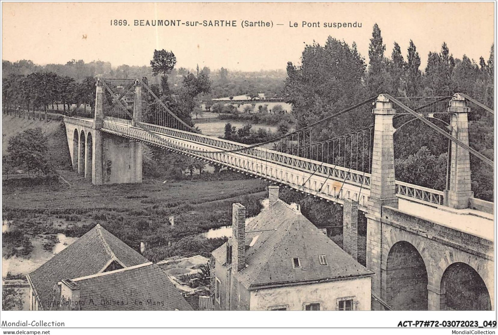 ACTP7-72-0622 - BEAUMONT-SUR-SARTHE - Le Pont Suspendu - Beaumont Sur Sarthe