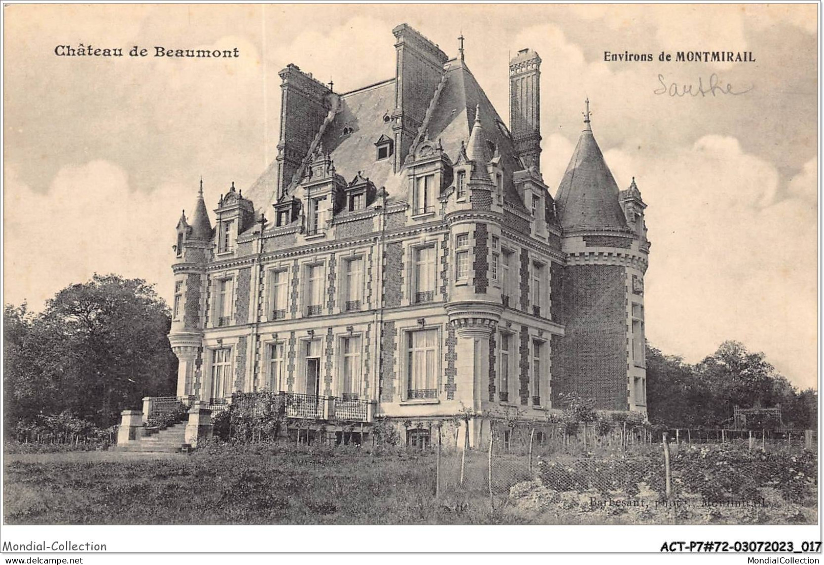 ACTP7-72-0606 - BEAUMONT-SUR-SARTHE - MONTMIRAL - Château De Beaumont - Beaumont Sur Sarthe