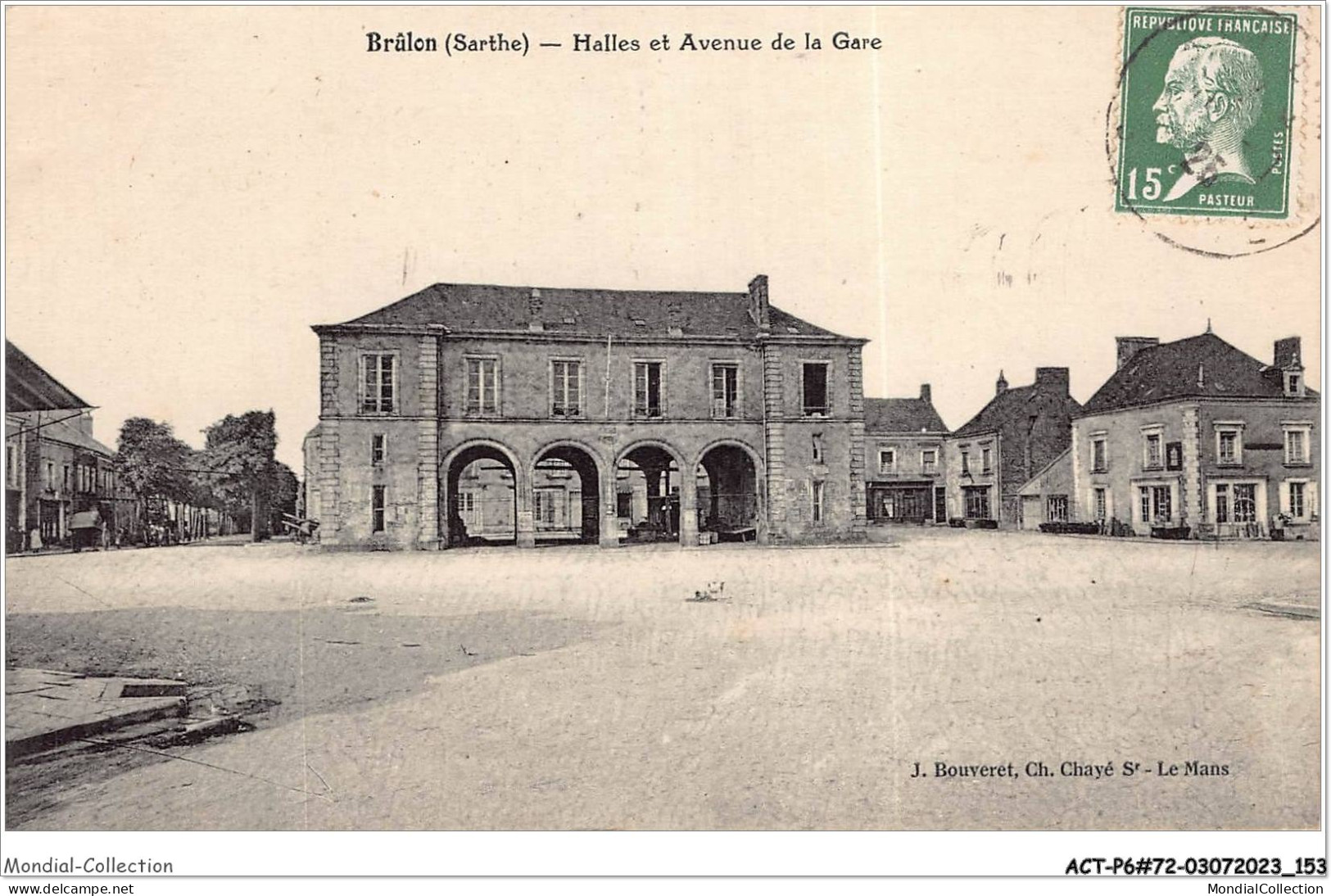 ACTP6-72-0572 - BRULON - Halles Et Avenue De La Gare - Brulon