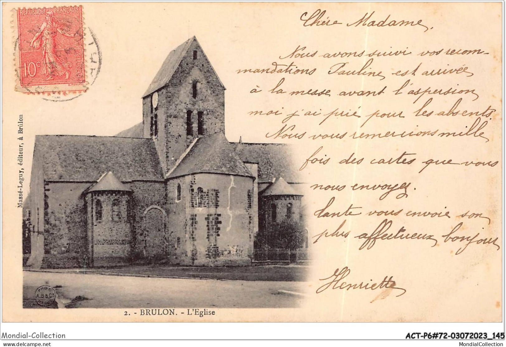 ACTP6-72-0568 - BRULON - L'église - Brulon