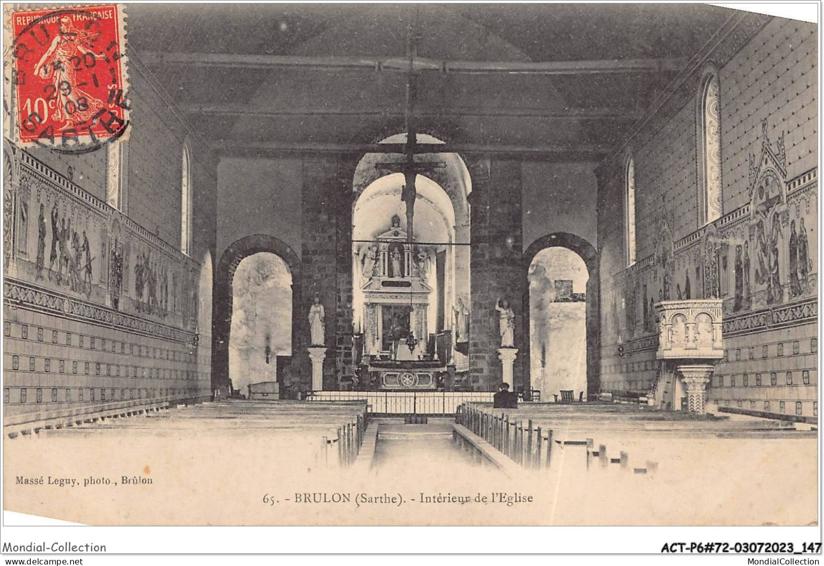 ACTP6-72-0569 - BRULON - Intérieur De L'église - Brulon