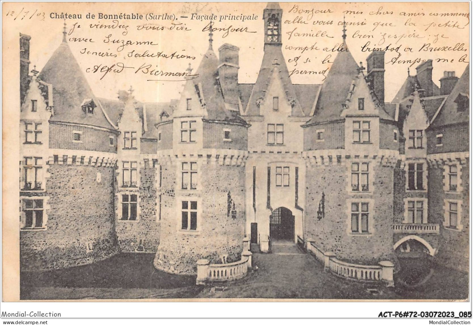 ACTP6-72-0537 - BONNETABLE - Le Château - Façade Principale - Bonnetable