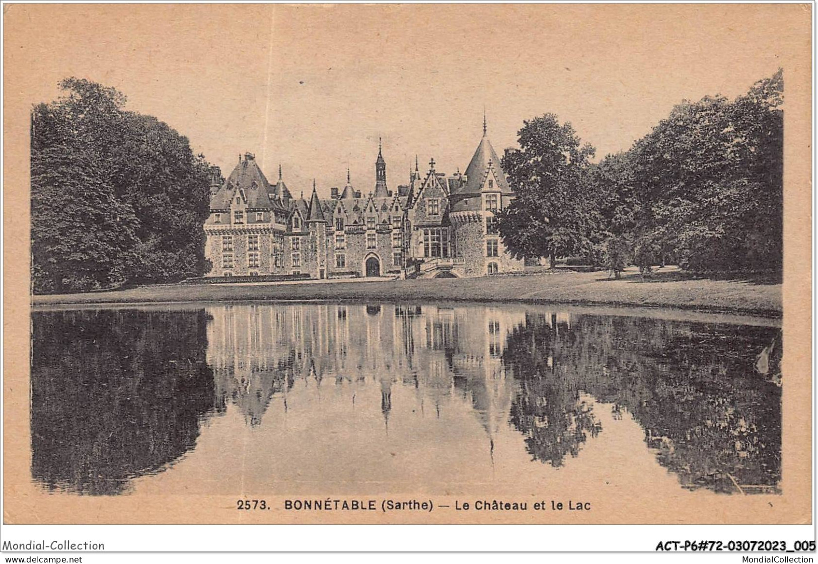 ACTP6-72-0497 - BONNETABLE - Le Château Et Le Lac - Bonnetable
