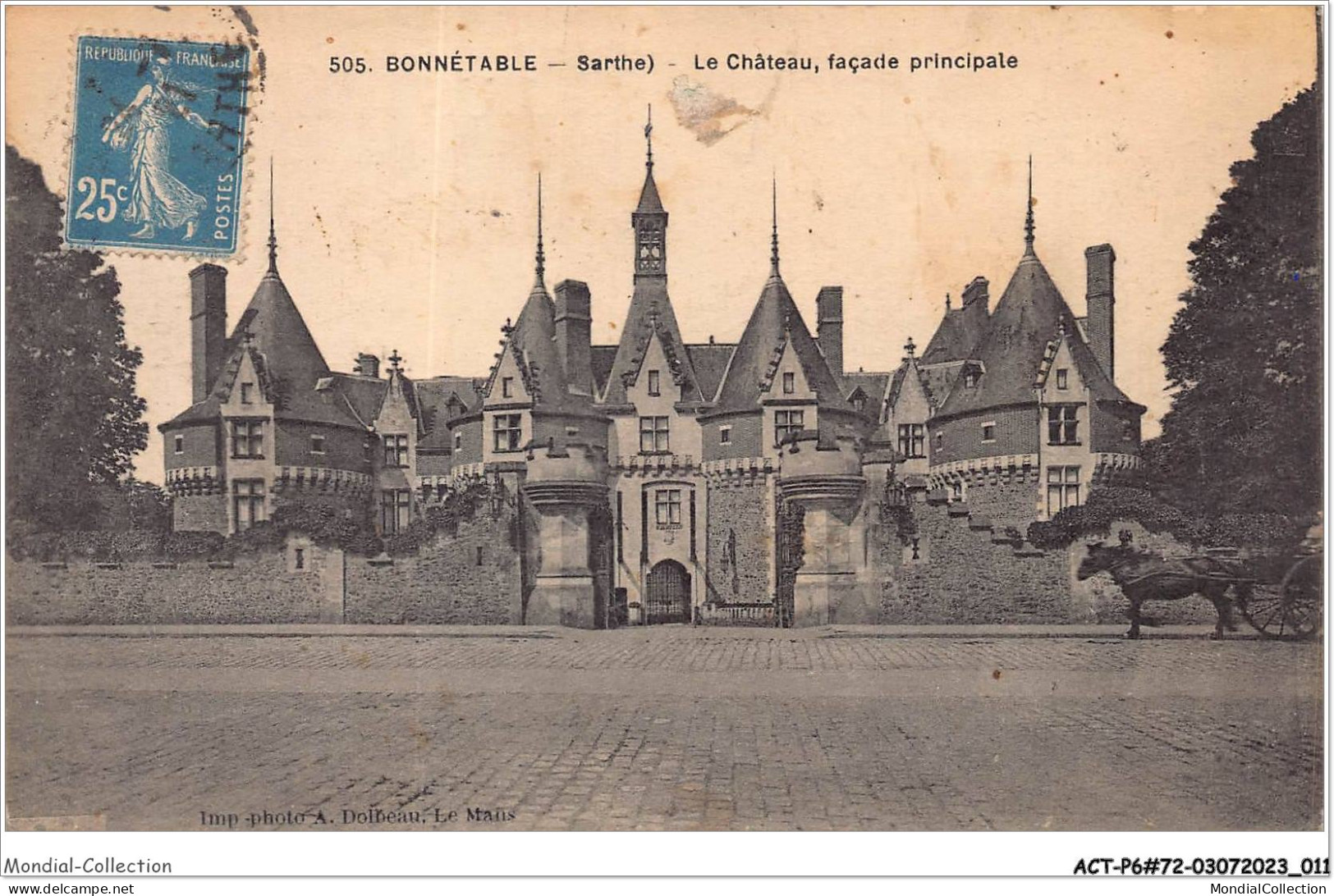 ACTP6-72-0500 - BONNETABLE - Le Château - Façade Principale - Bonnetable