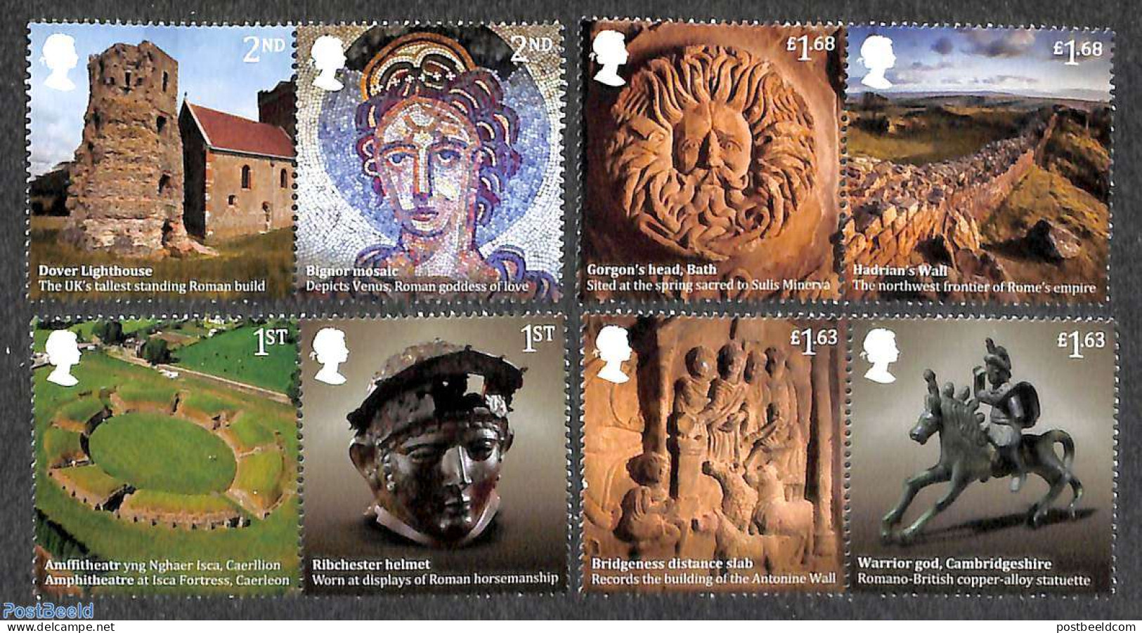 Great Britain 2020 Roman Heritage 8v (4x[:]), Mint NH, History - Various - Archaeology - Lighthouses & Safety At Sea -.. - Neufs