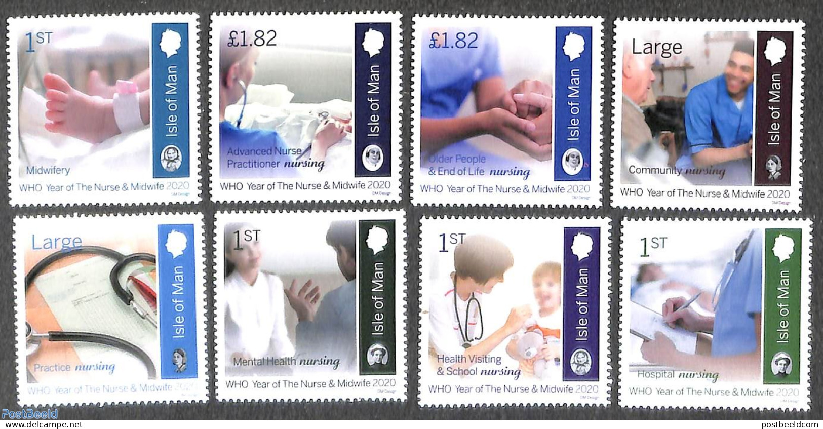 Isle Of Man 2020 WHO Year Of The Nursery And Midwife 8v, Mint NH, Health - Health - Man (Eiland)