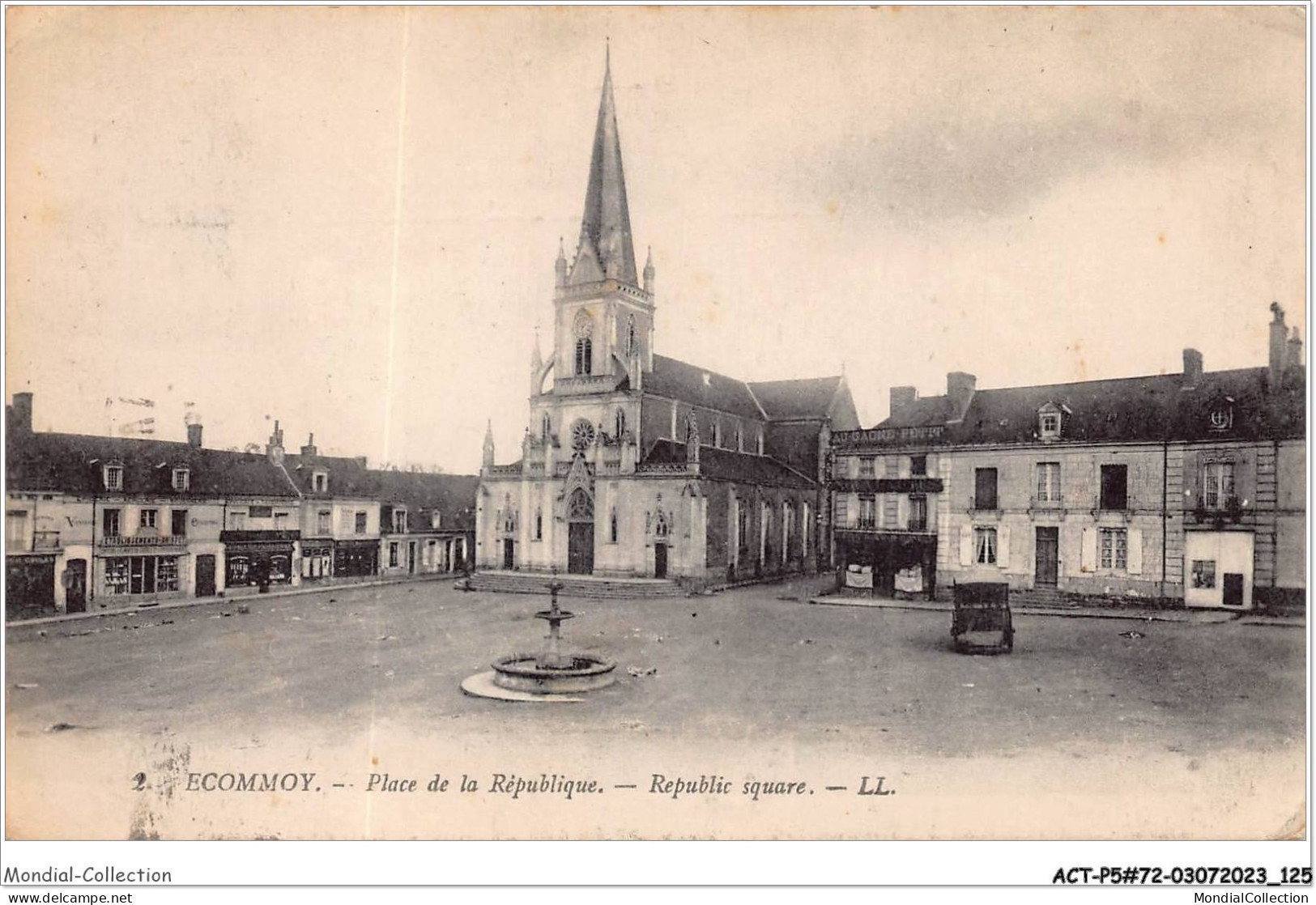 ACTP5-72-0449 - ECOMMOY - Place De La République - Republic Square - Ecommoy