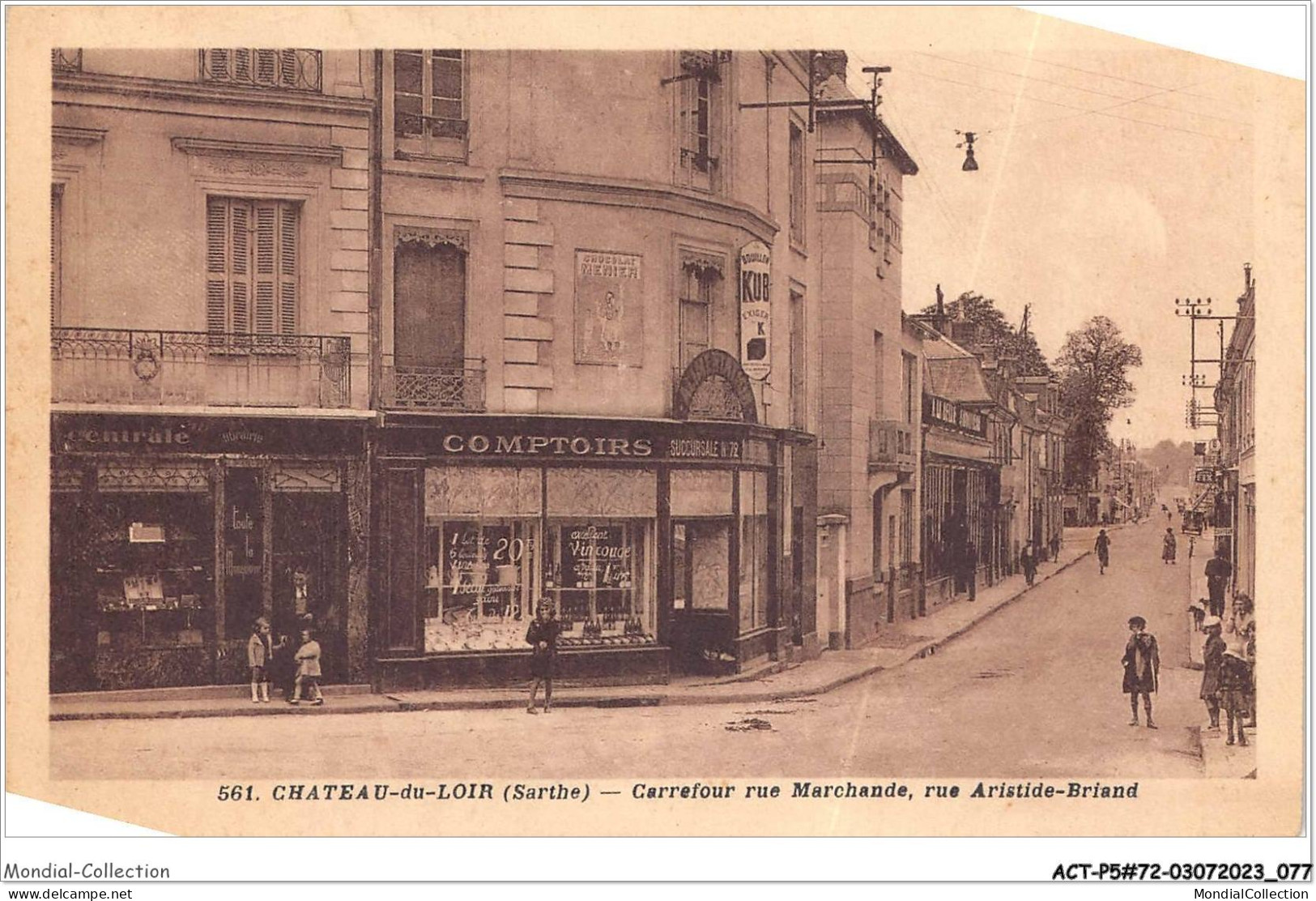 ACTP5-72-0425 - CHATEAU-DU-LOIR - Carrefour Rue Marchande - Rue Aristide-briand - Chateau Du Loir