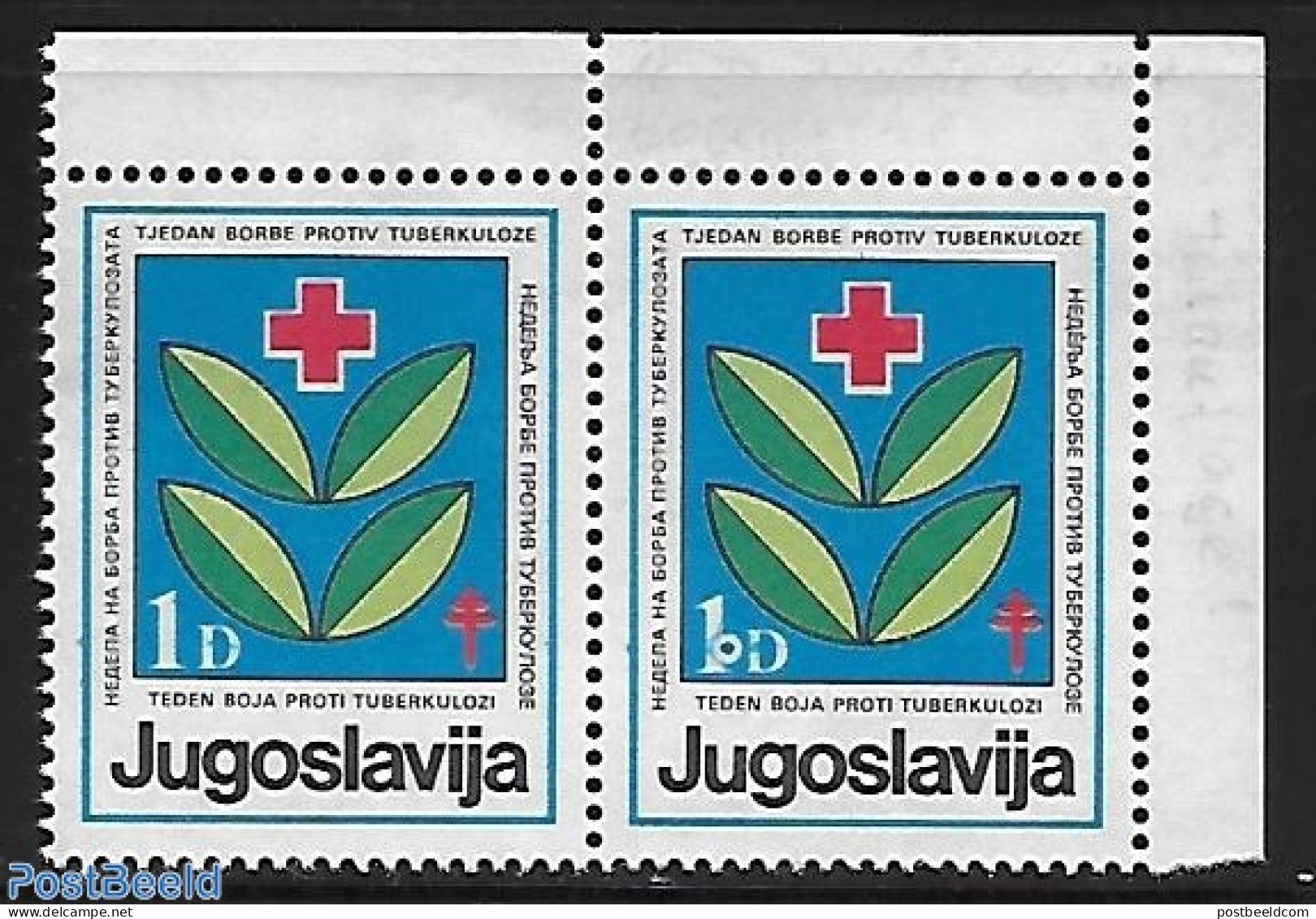 Yugoslavia 1984 Anti Tuberculosis, Point In 1 Of The Right Stamp, Mint NH, Health - Anti Tuberculosis - Red Cross - Ungebraucht