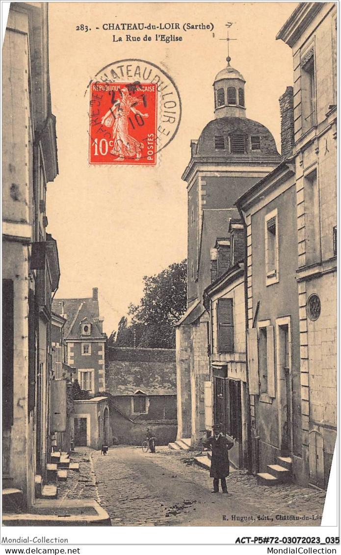 ACTP5-72-0404 - CHATEAU-DU-LOIR - La Rue De L'église - Chateau Du Loir