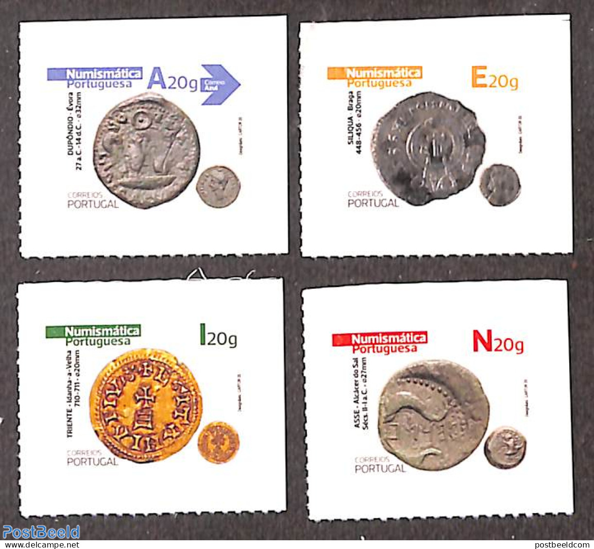 Portugal 2020 Old Coins 4v S-a, Mint NH, Various - Money On Stamps - Nuovi