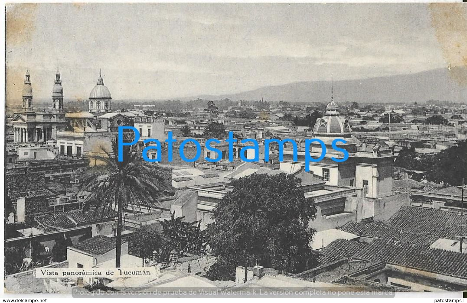 227595 ARGENTINA TUCUMAN VISTA PANORAMICA SPOTTED POSTAL POSTCARD - Argentine