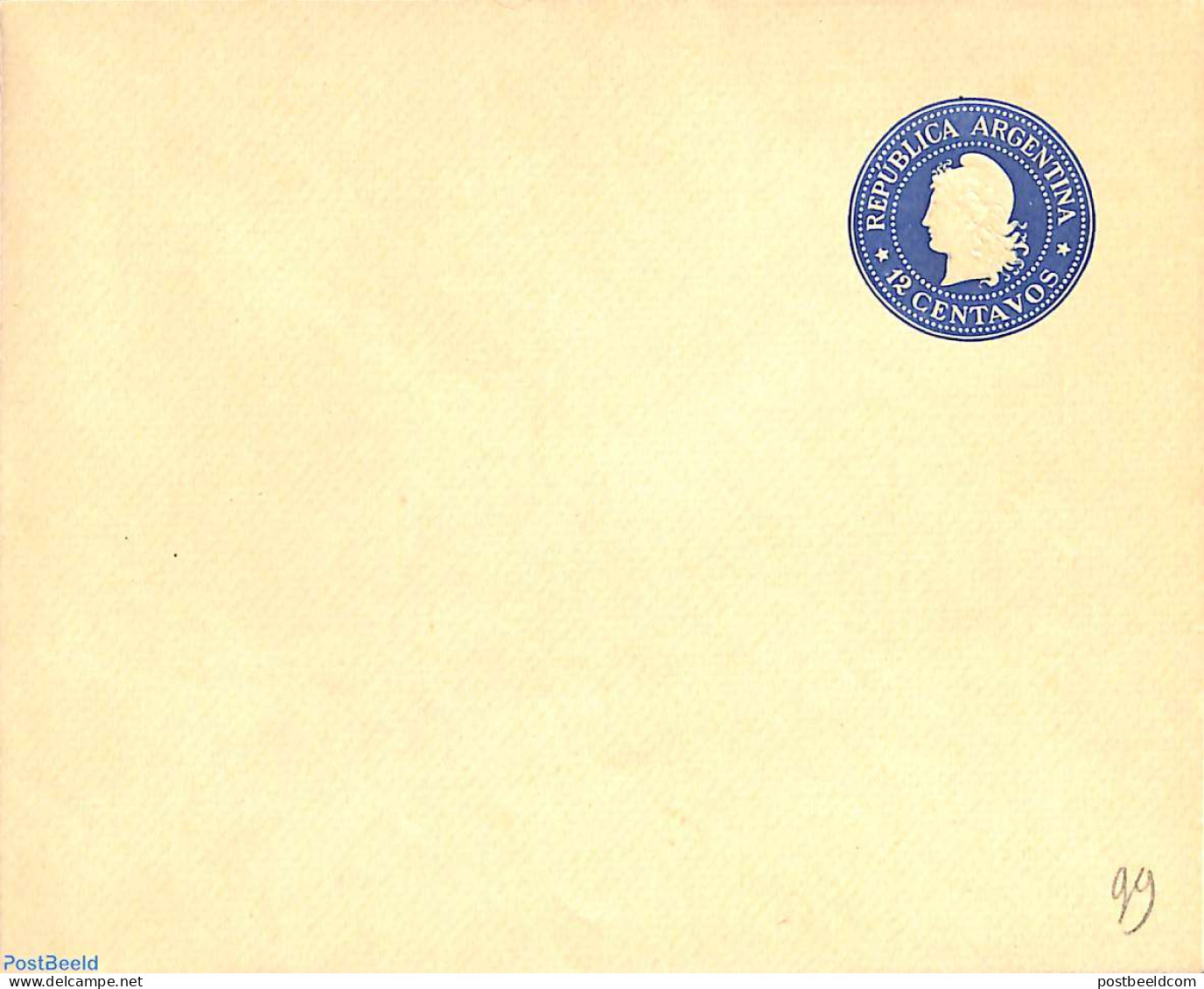 Argentina 1899 Envelope 12c, Unused Postal Stationary - Covers & Documents