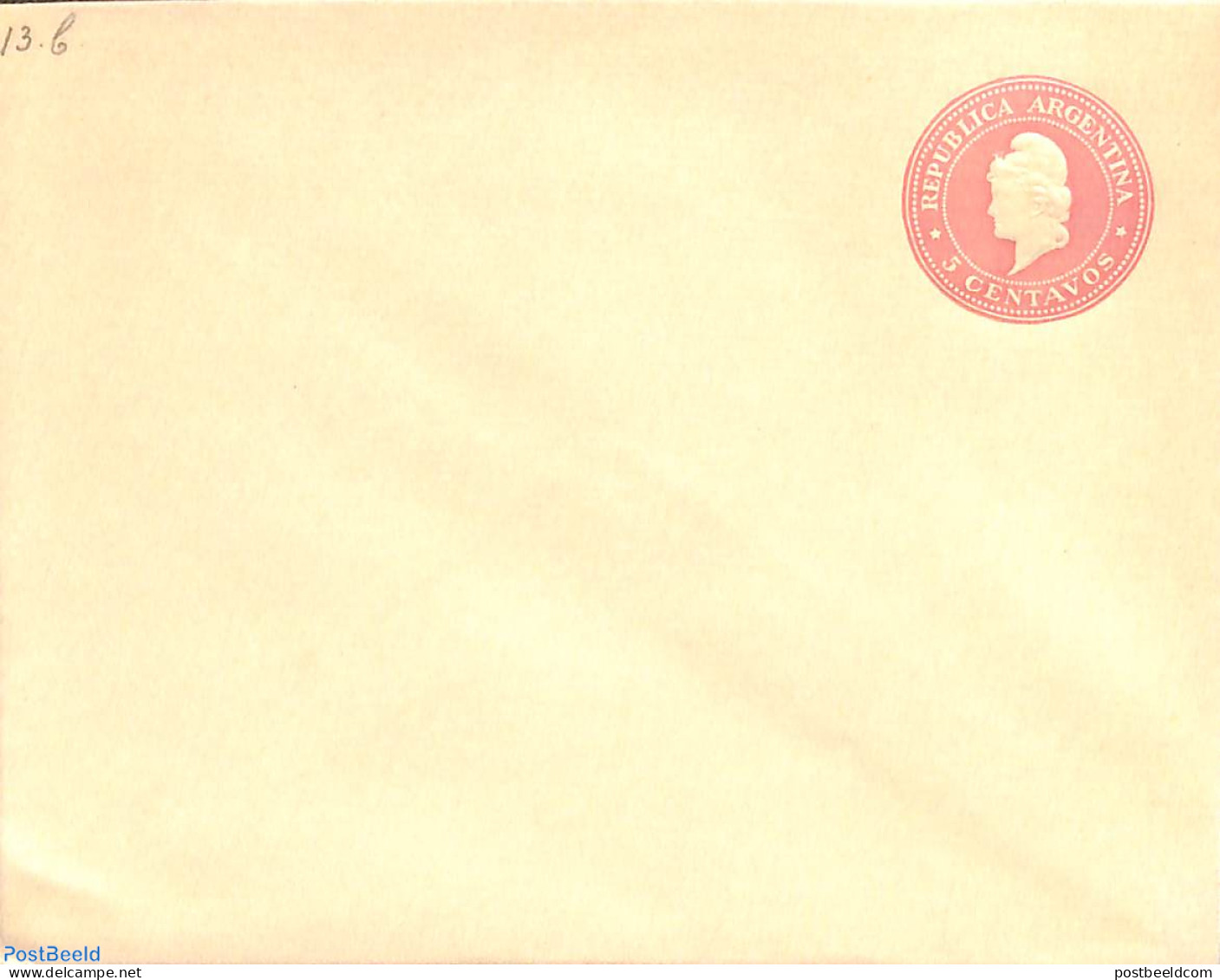 Argentina 1896 Envelope 5c, Unused Postal Stationary - Cartas & Documentos