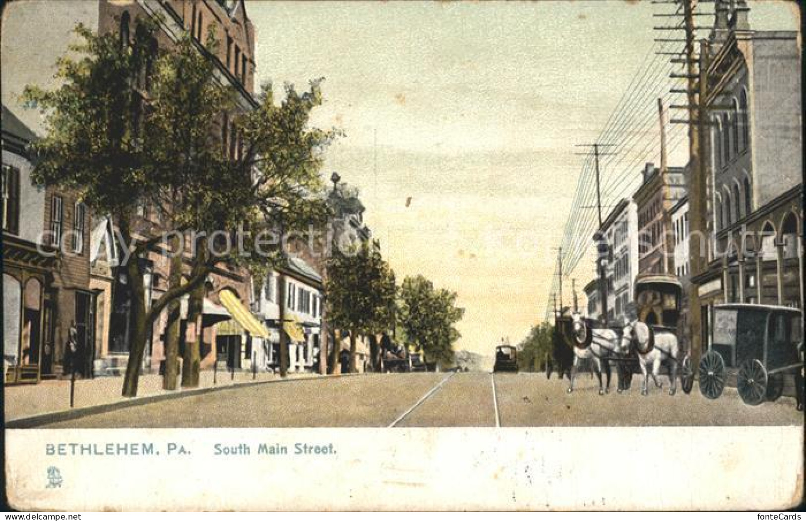 41943513 Bethlehem Pennsylvania South Main Street Pferdekutsche Bethlehem Pennsy - Other & Unclassified