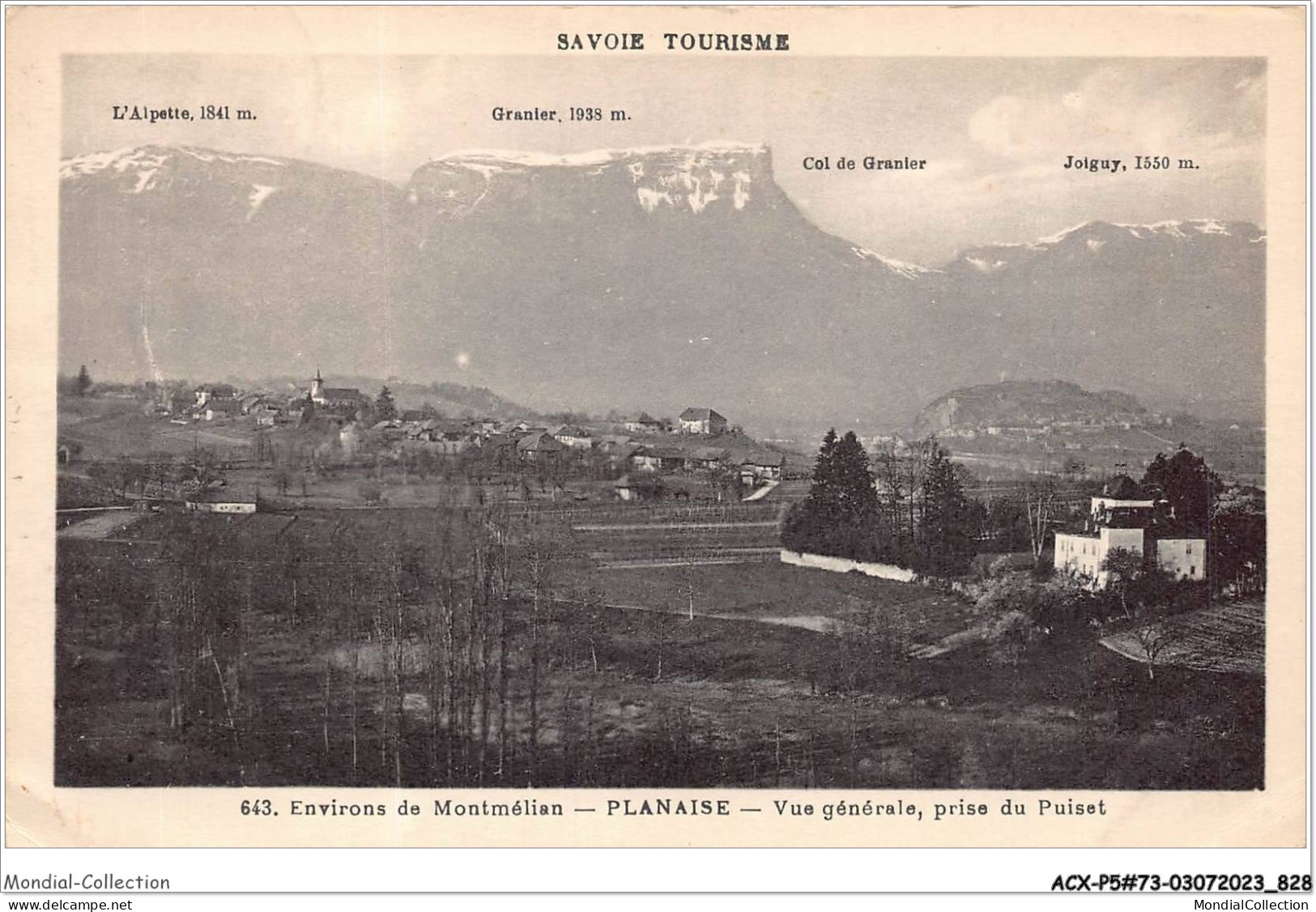 ACXP5-73-0417 - MONTMELIAN - PLANAISE - Vue Générale Prise Du Puiset - Montmelian