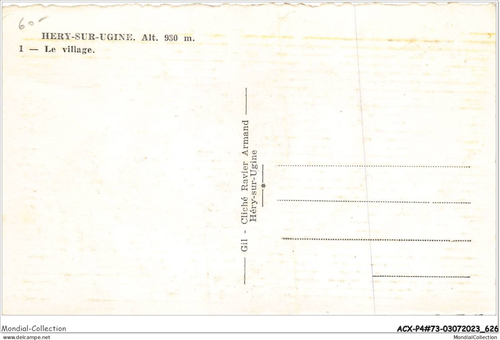 ACXP4-73-0315 - HERY-SUR-UGINE - Le Village - Ugine
