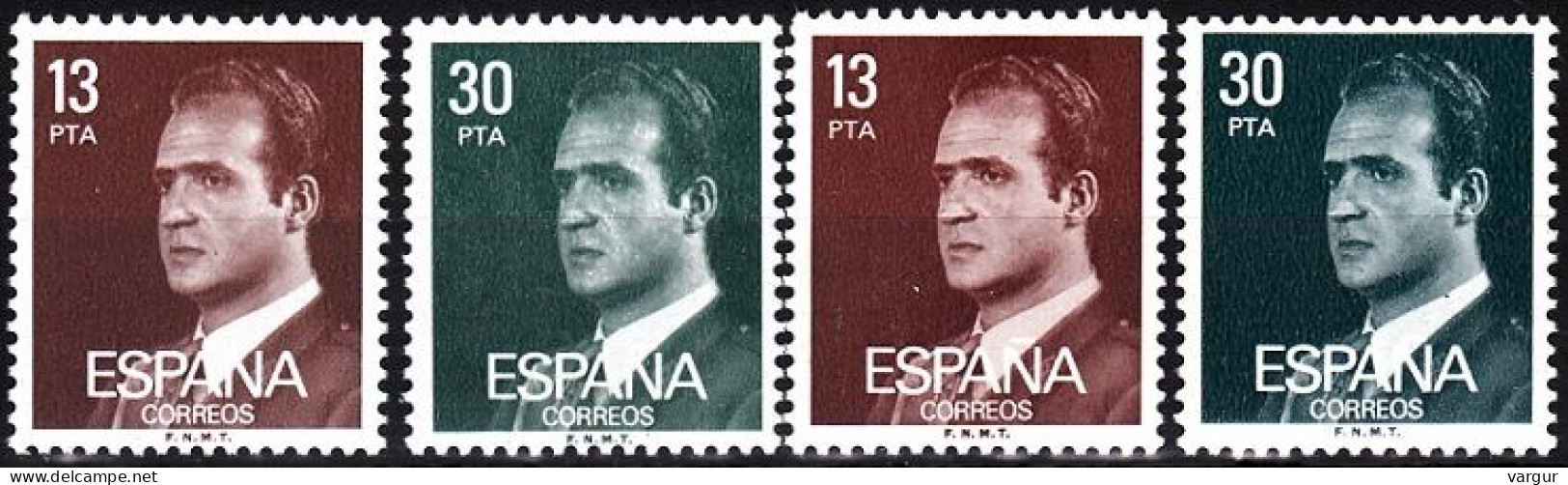 SPAIN 1981-89 Definitive: King Juan Carlos I. #5. Regular And PHOSPHOR. Complete, MNH - Royalties, Royals