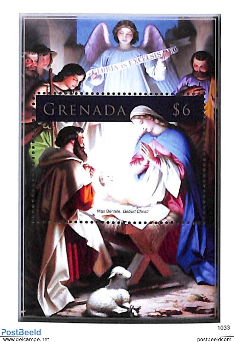 Grenada 2010 Christmas S/s, Mint NH, Religion - Christmas - Art - Paintings - Noël