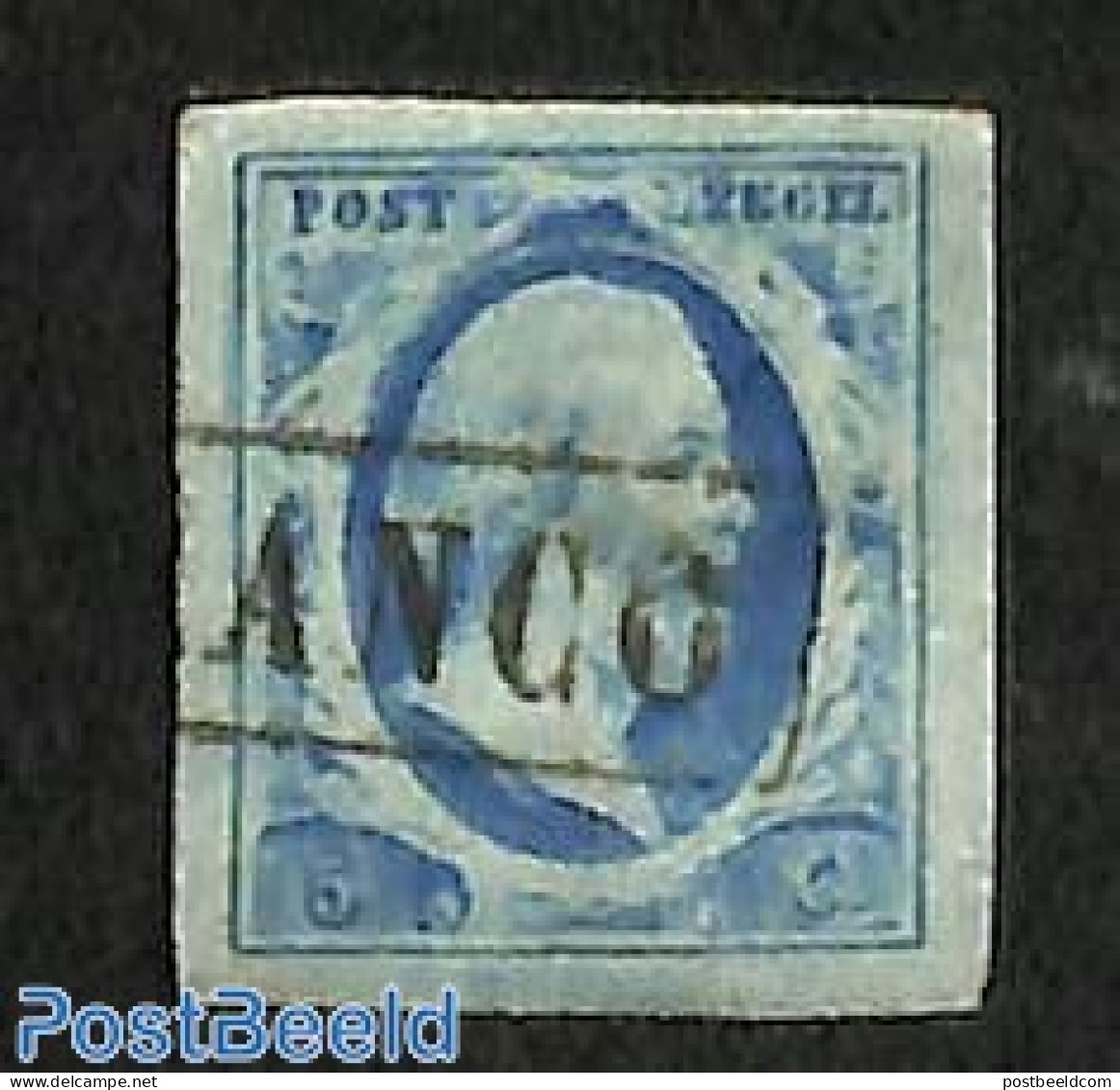 Netherlands 1852 5c, Plate VI, Thin Paper, Used Or CTO - Gebraucht