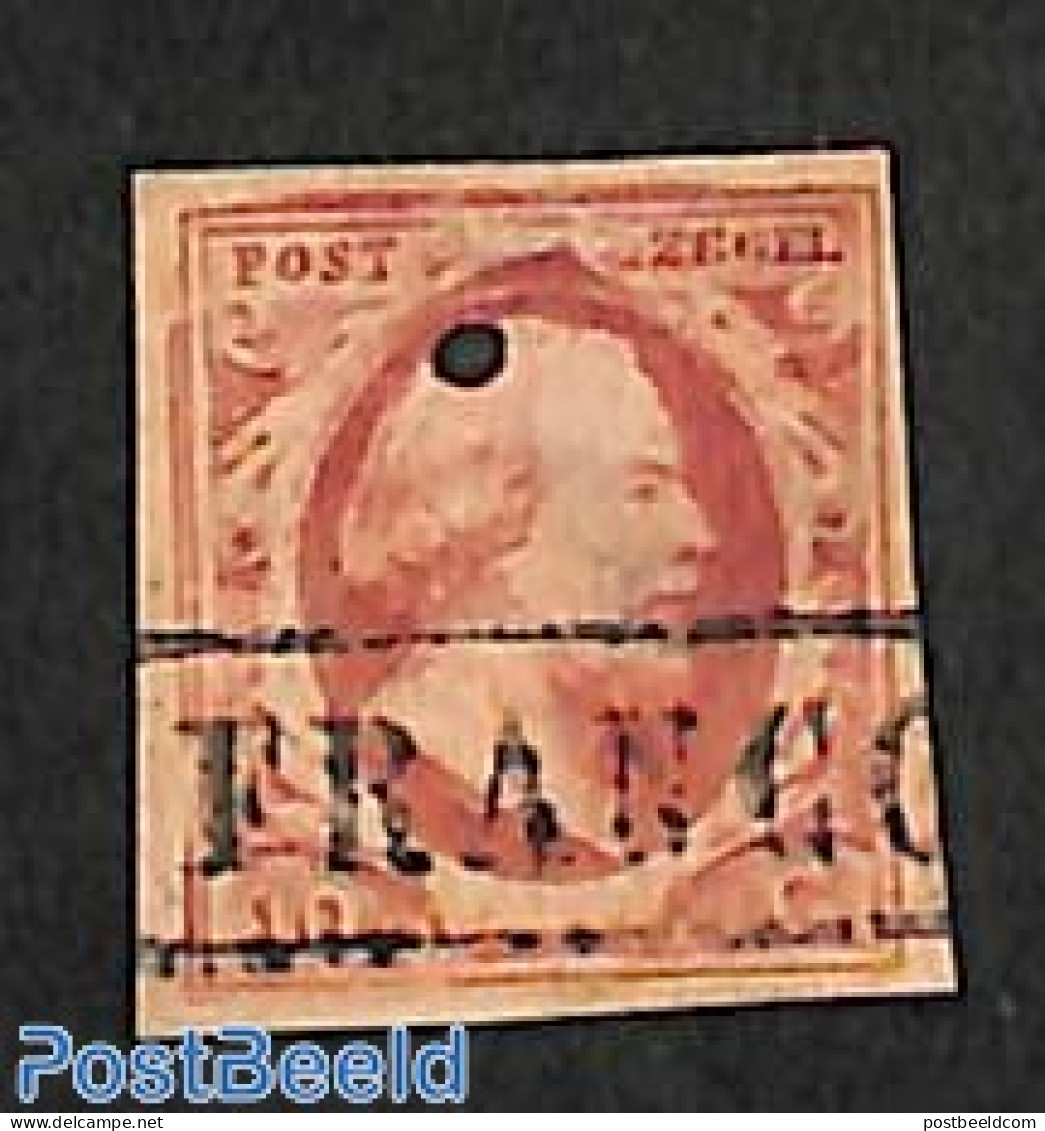 Netherlands 1852 10c, Plate IV, Used, Used Or CTO - Usados