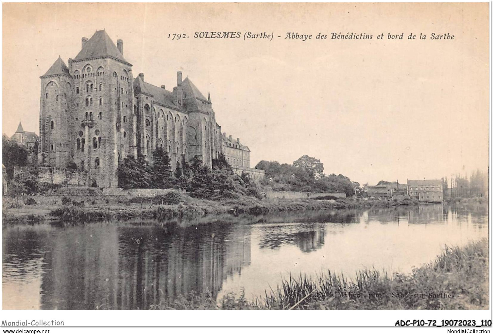 ADCP10-72-0959 - SOLESMES - Abbaye Des Bénédictins Et Bord De La Sarthe  - Solesmes