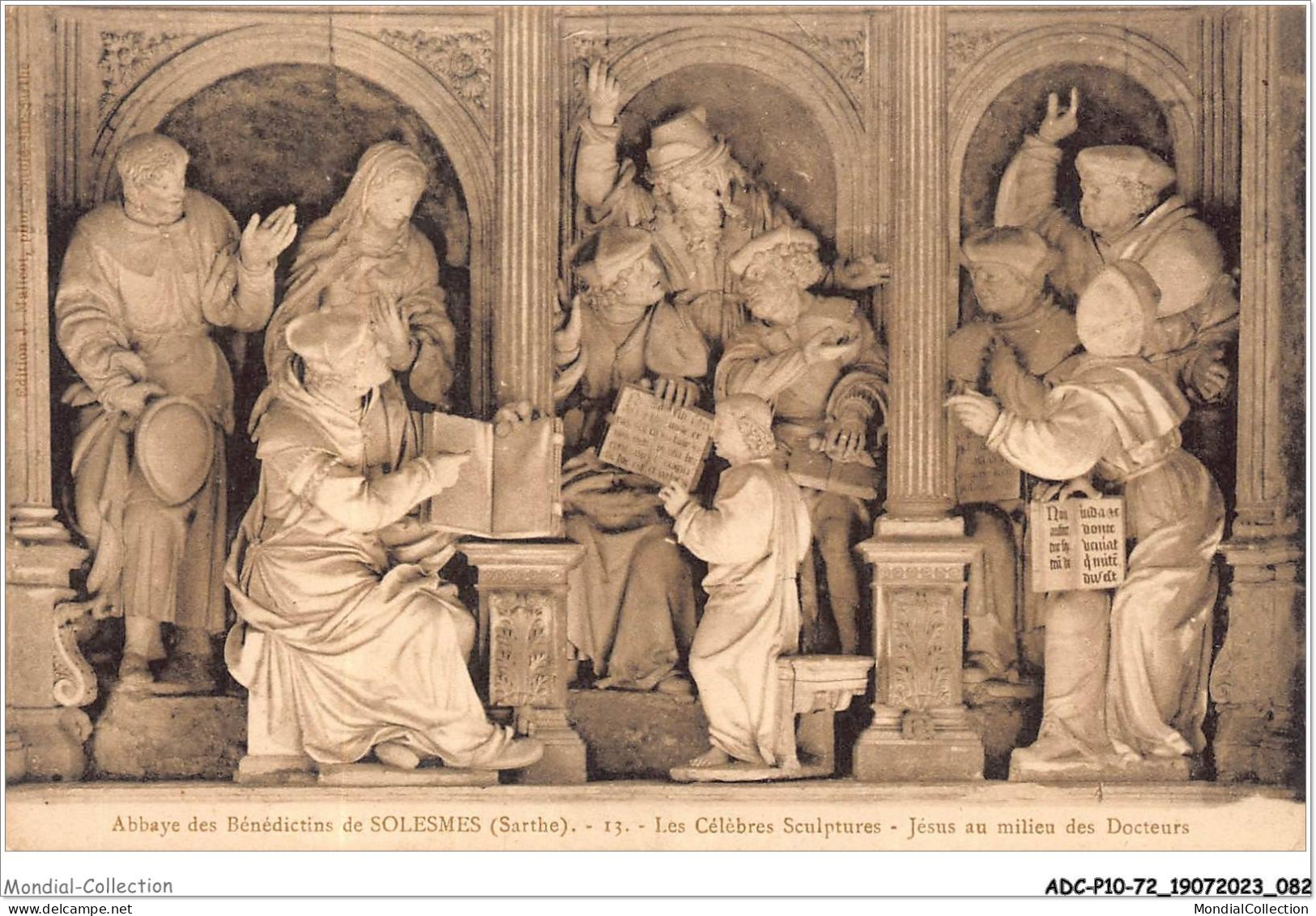ADCP10-72-0945 - Abbaye Des Bénédictins De SOLESMES - Les Célèbres Sculptures - Jésus Au Milieu Des Docteurs - Solesmes