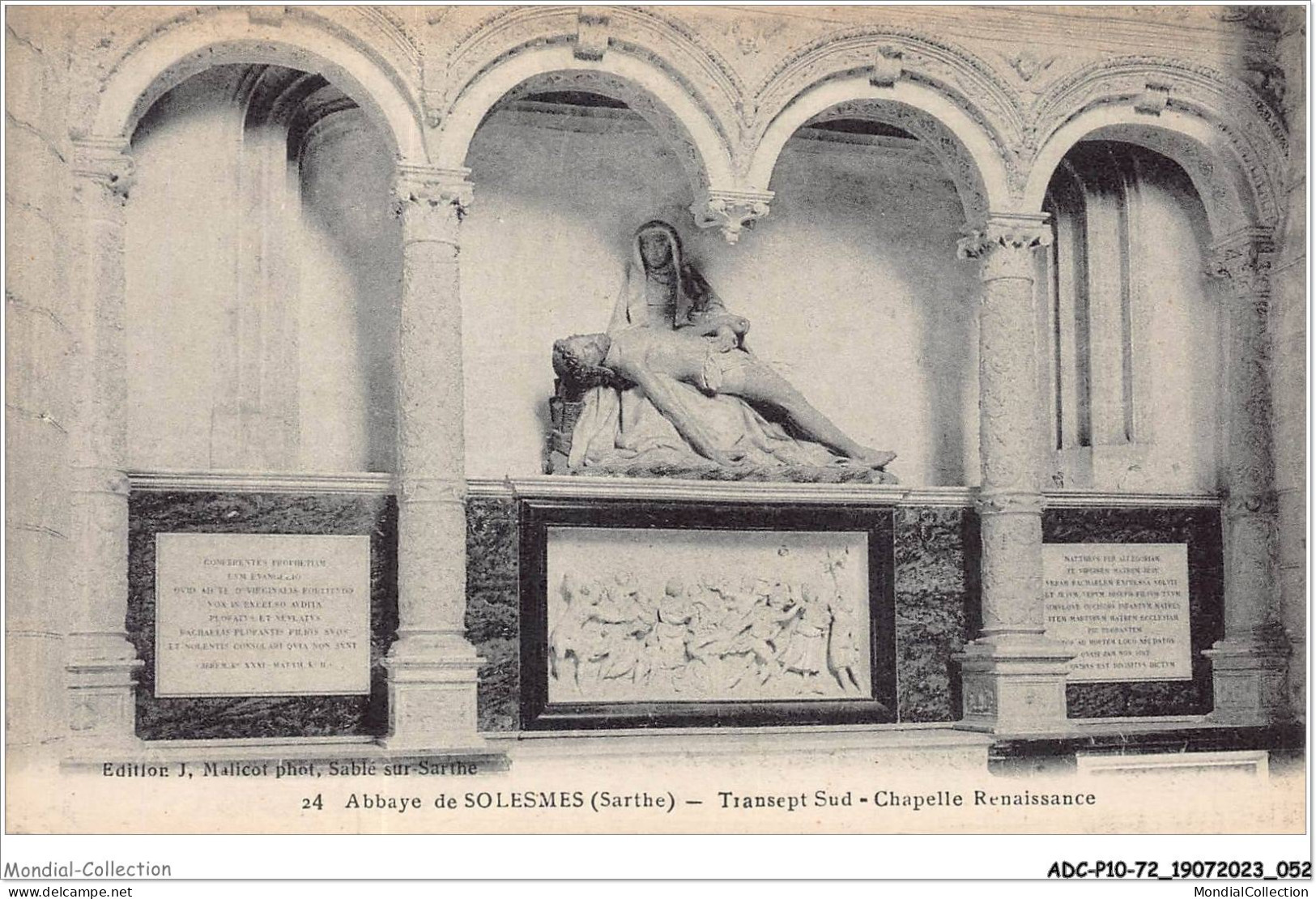 ADCP10-72-0930 - Abbaye De SOLESMES - Transept Sud - Chapelle Renaissance  - Solesmes