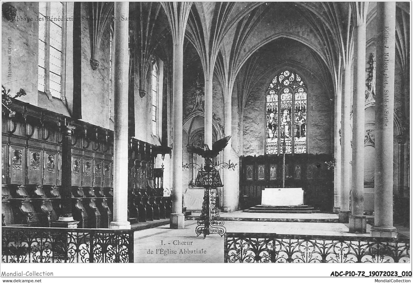 ADCP10-72-0909 - Abbaye Des Bénédictins De SOLESMES - Choeur De L'église Abbatiale  - Solesmes