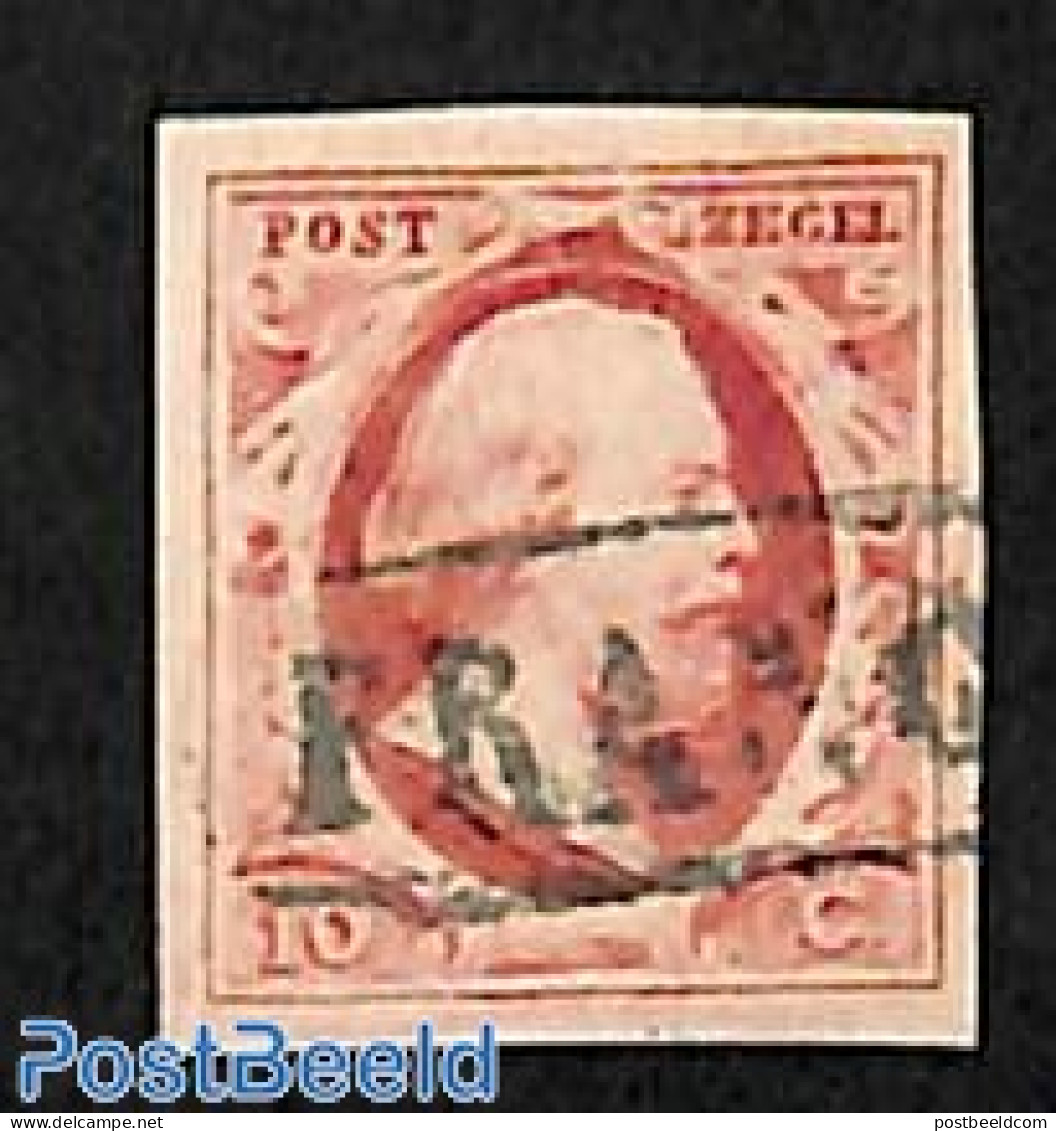 Netherlands 1852 10c Used, Used Or CTO - Usados