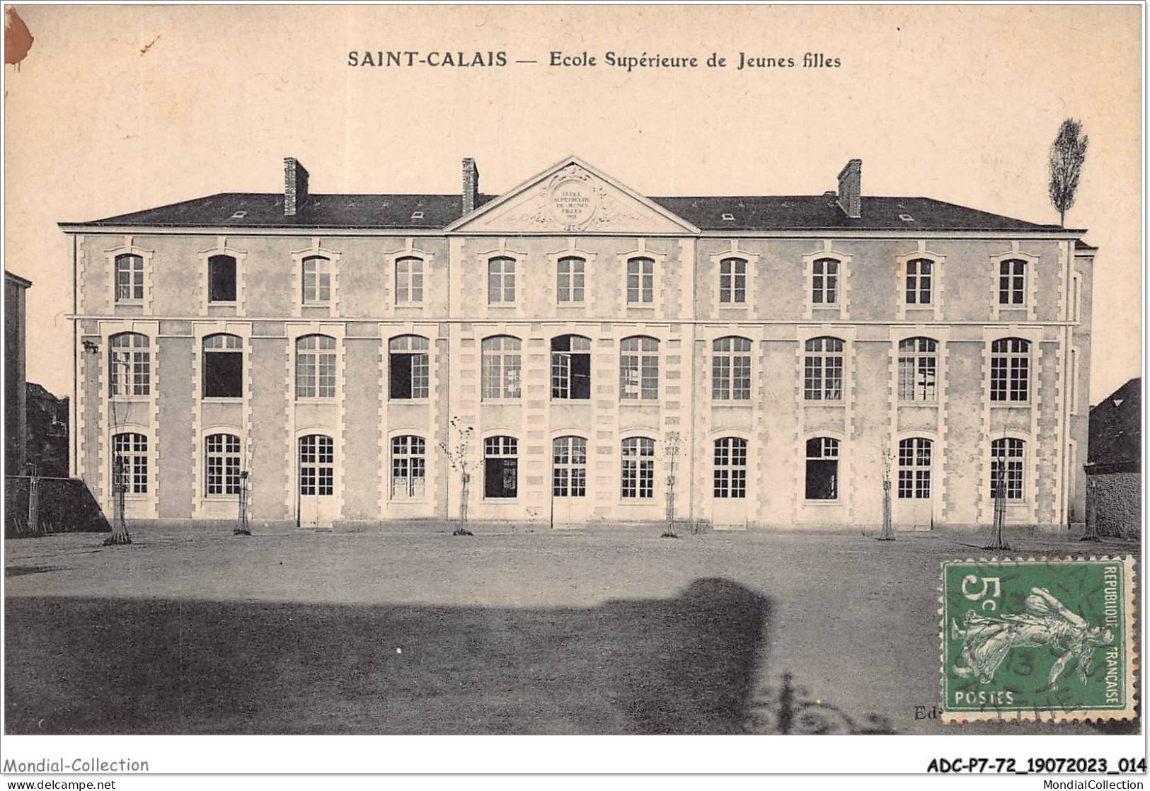 ADCP7-72-0600 - SAINT-CALAIS - école Supérieur De Jeunes Filles  - Saint Calais