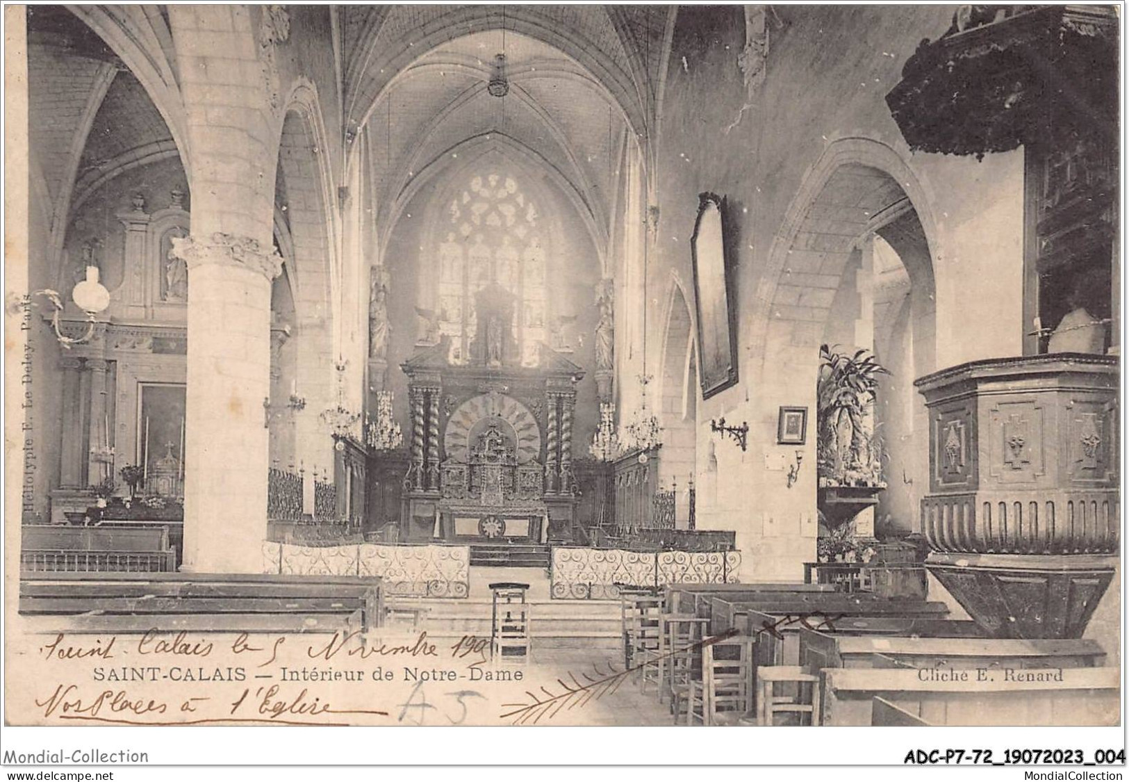 ADCP7-72-0595 - SAINT-CALAIS - Intérieur De Notre-dame - Saint Calais