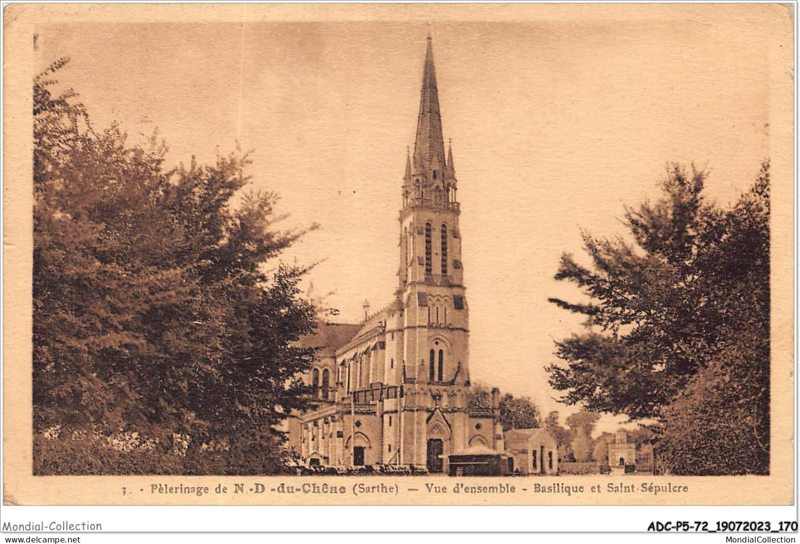 ADCP5-72-0492 - Péleeinage De N.-D. Du Chêne - Vue D'ensemble - Basilique Et Saint-sépulcre - Sable Sur Sarthe