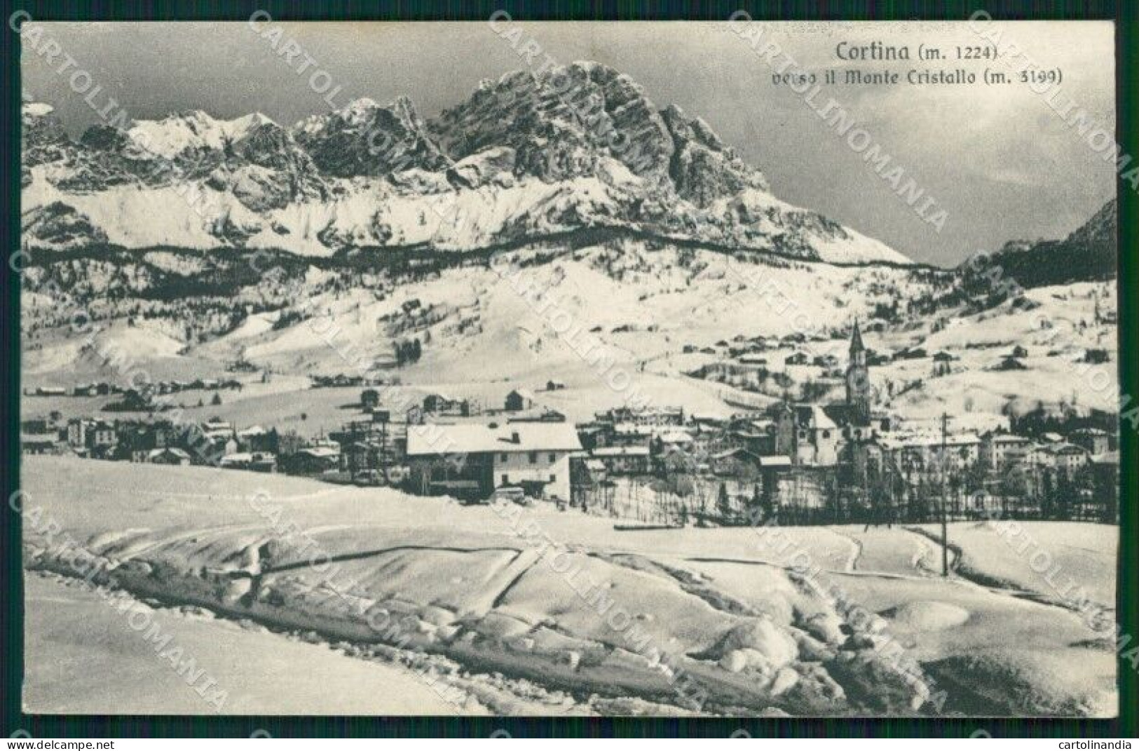 Belluno Cortina D'Ampezzo Monte Cristallo Brunner 1 039 Cartolina MX3071 - Belluno