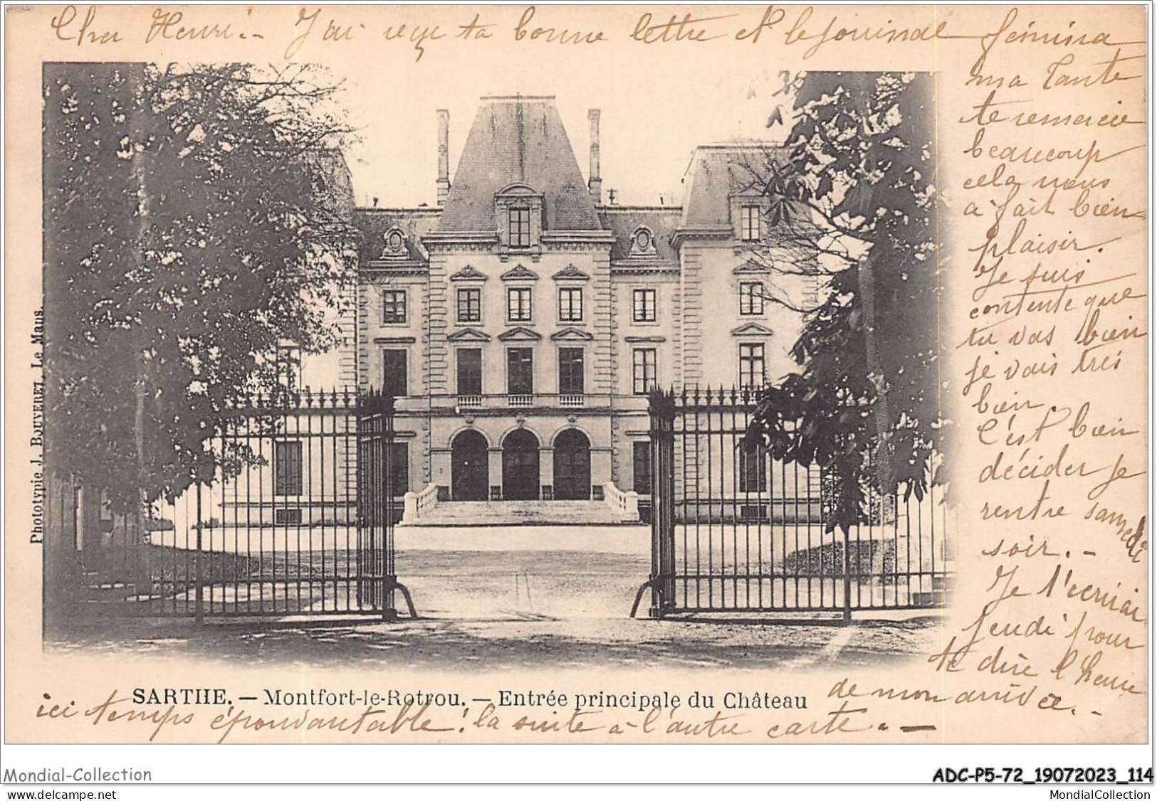 ADCP5-72-0464 - MONTFORT-LE-ROTROU - Entrée Principale Du Château  - Montfort Le Gesnois