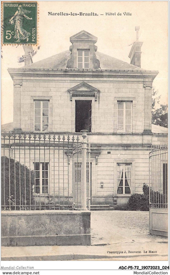 ADCP5-72-0419 - MAROLLES-LES-BRAULTS - Hôtel De Ville  - Marolles-les-Braults