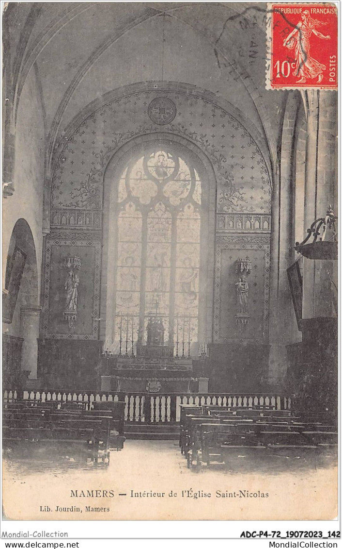 ADCP4-72-0381 - MAMERS - Intérieur De L'église Saint-nicolas  - Mamers