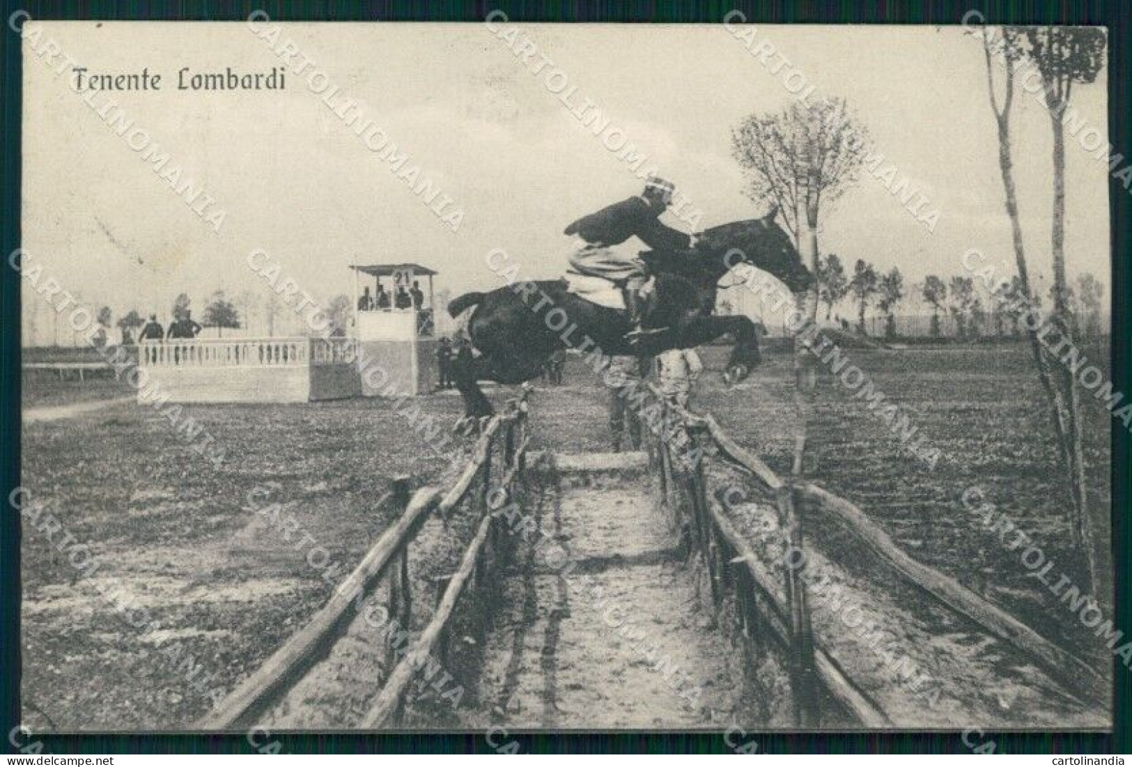 Torino Pinerolo Tenente Lombardi Salto Staccionata Cavallo Cartolina MX2874 - Sonstige & Ohne Zuordnung