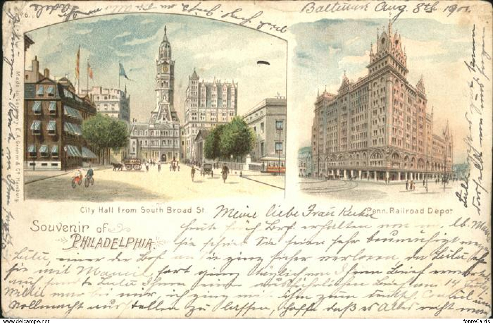 41326889 Philadelphia Pennsylvania City Hall From South Broad Street Railroad De - Autres & Non Classés