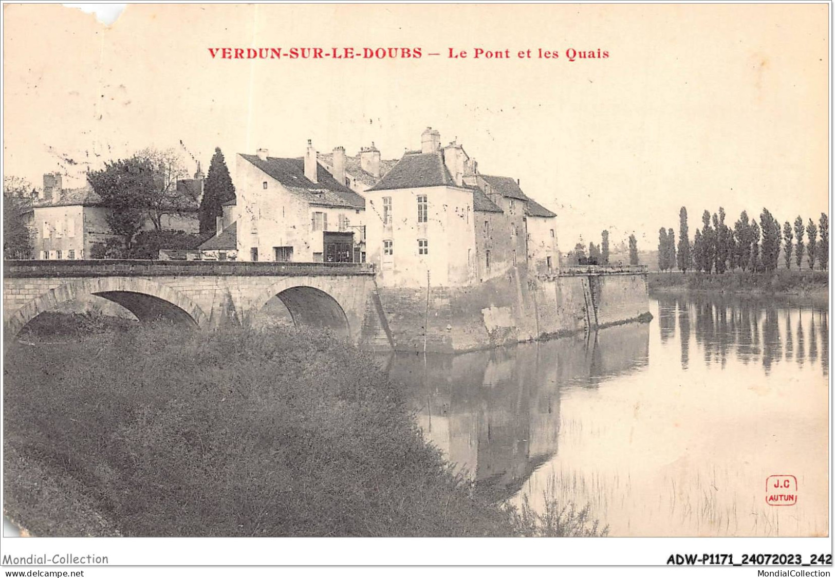 ADWP11-71-1132 - VERDUN-SUR-LE-DOUBS - Le Pont Et Les Quais  - Chalon Sur Saone