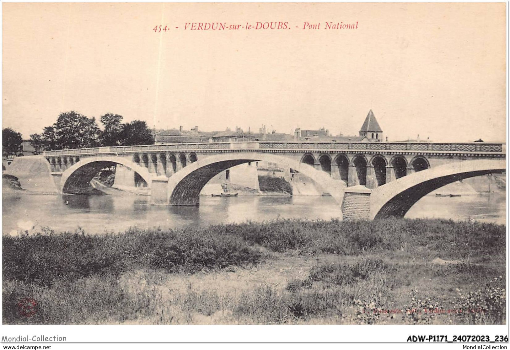 ADWP11-71-1129 - VERDUN-SUR-LE-DOUBS - Pont National  - Chalon Sur Saone