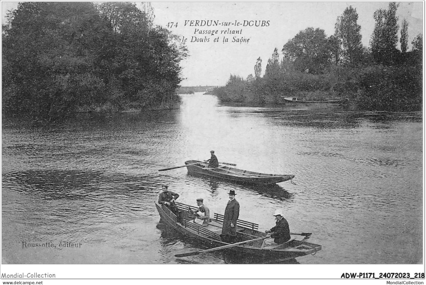 ADWP11-71-1120 - VERDUN-SUR-LE-DOUBS - Passage Reliant Le Doubs Et La Saône - Chalon Sur Saone