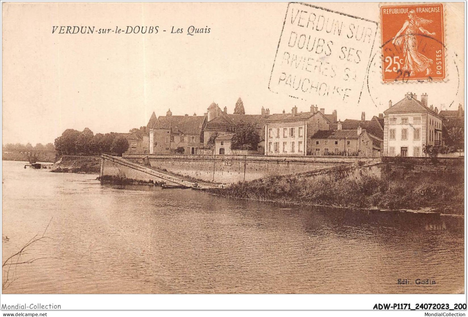 ADWP11-71-1111 - VERDUN-SUR-LE-DOUBS - Les Quais  - Chalon Sur Saone