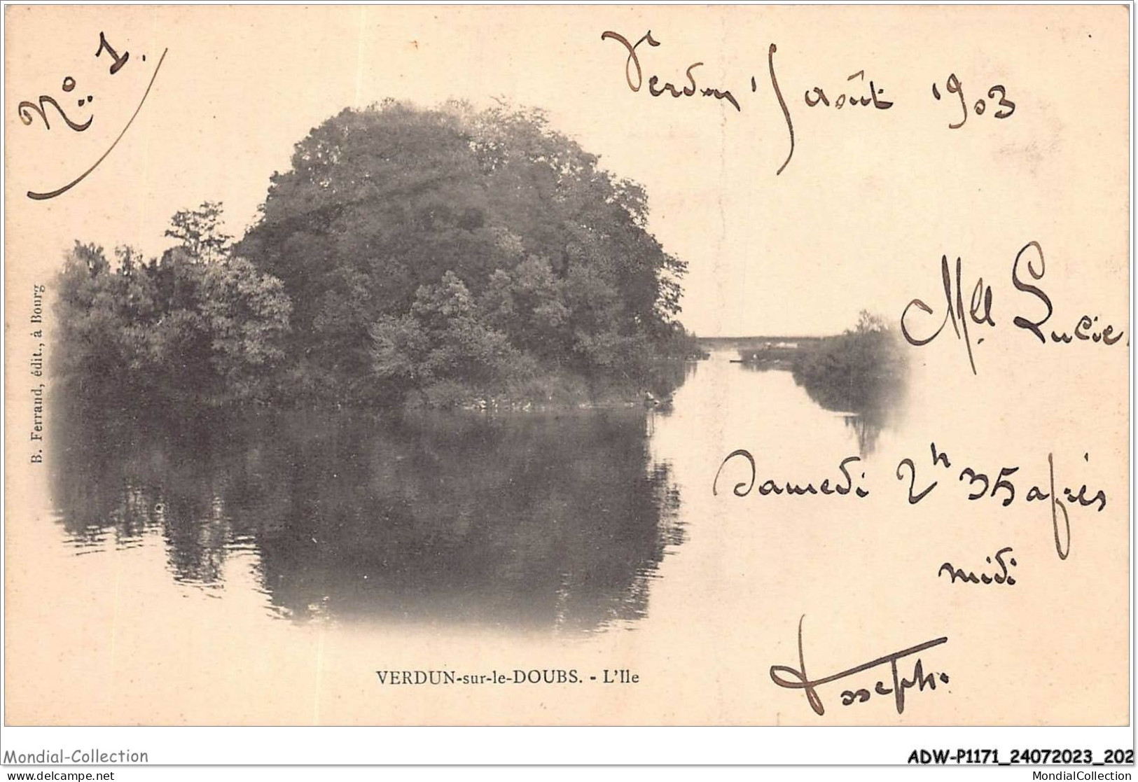 ADWP11-71-1112 - VERDUN-SUR-LE-DOUBS - L'ile - Chalon Sur Saone