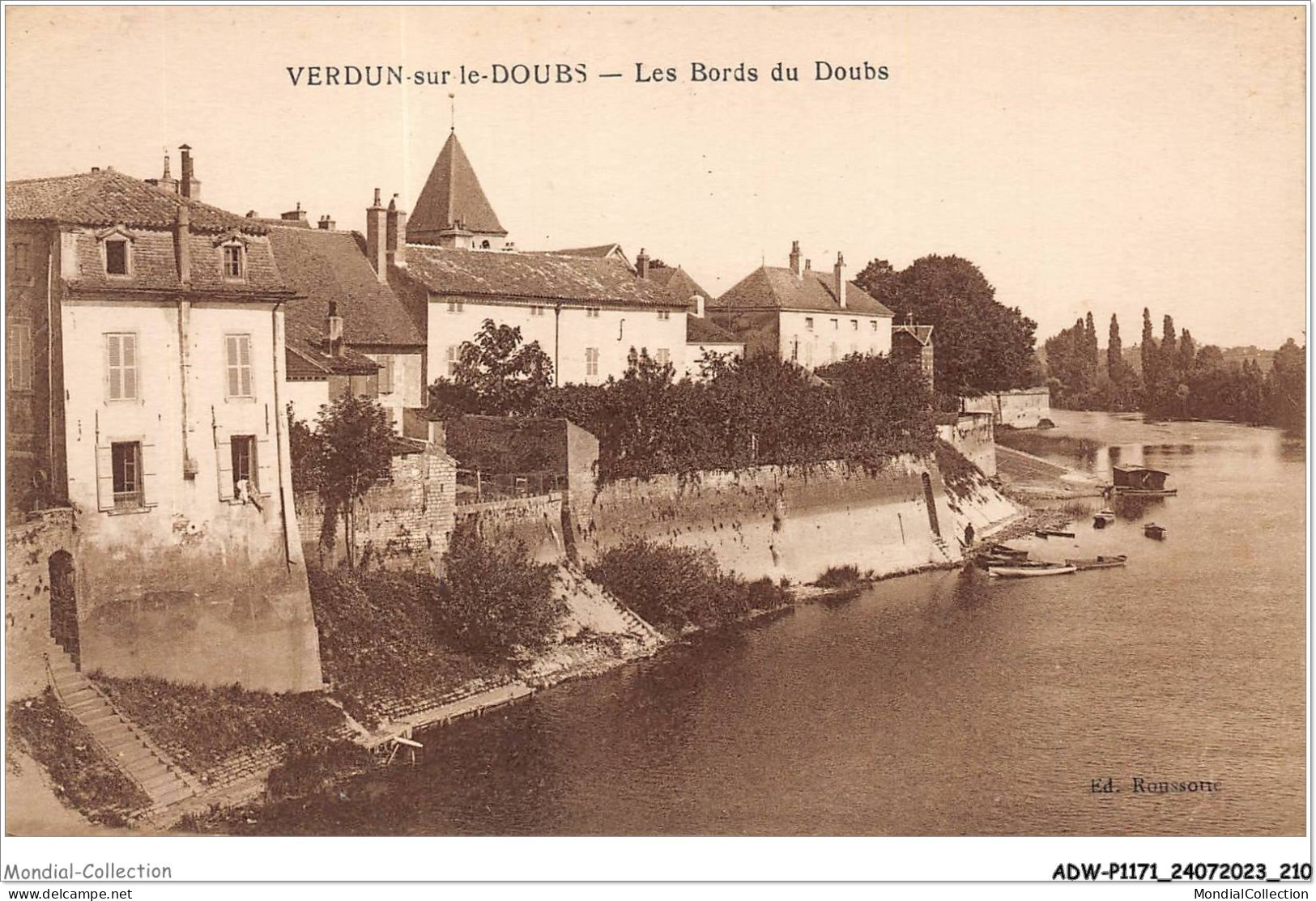 ADWP11-71-1116 - VERDUN-SUR-LE-DOUBS - Les Bords De Doubs  - Chalon Sur Saone