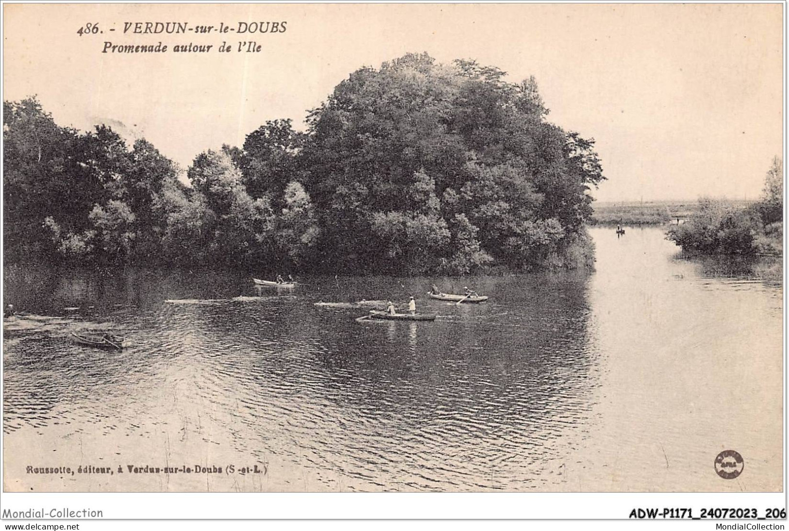 ADWP11-71-1114 - VERDUN-SUR-LE-DOUBS - Promenade Autour De L'ile  - Chalon Sur Saone