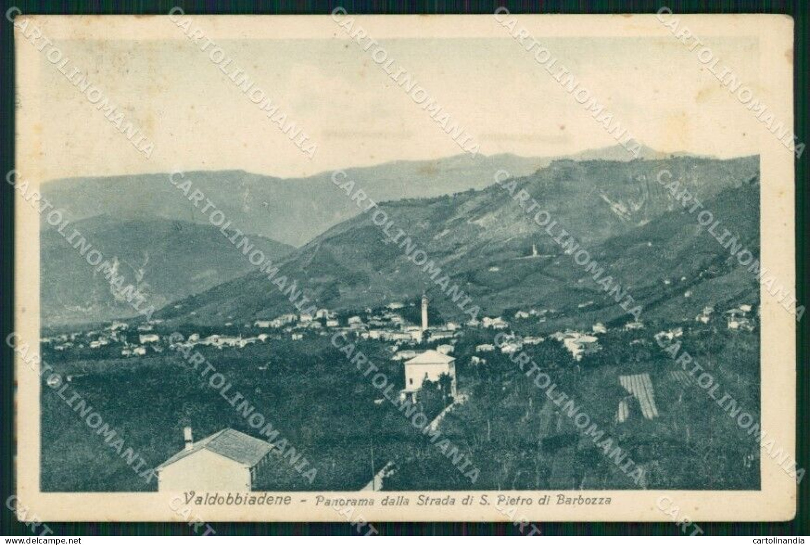 Treviso Valdobbiadene Veduta Dalla Strada San Pietro Barbozza Cartolina MX4438 - Treviso