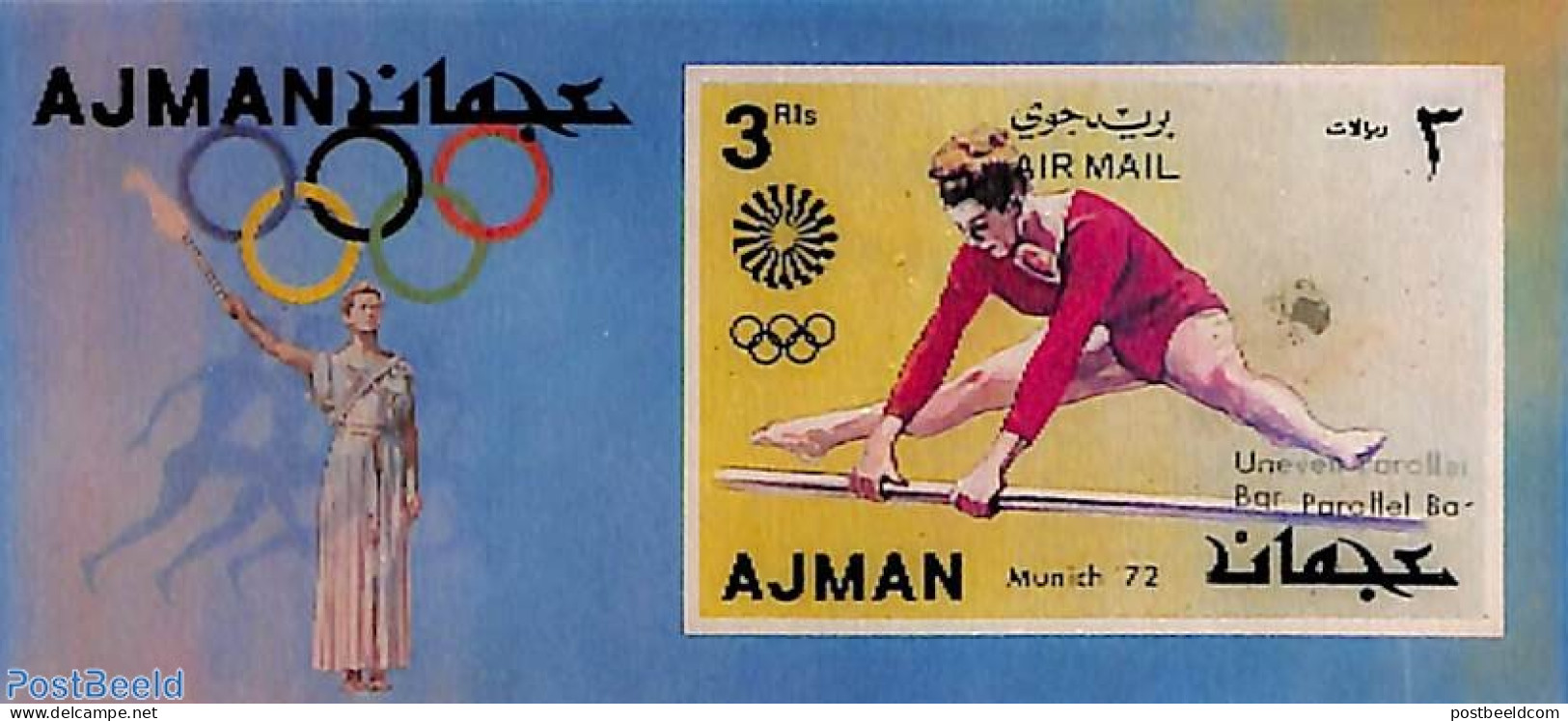Ajman 1972 Olympic Games, 3D S/s, Mint NH, Sport - Various - Gymnastics - Olympic Games - 3-D Stamps - Gymnastics