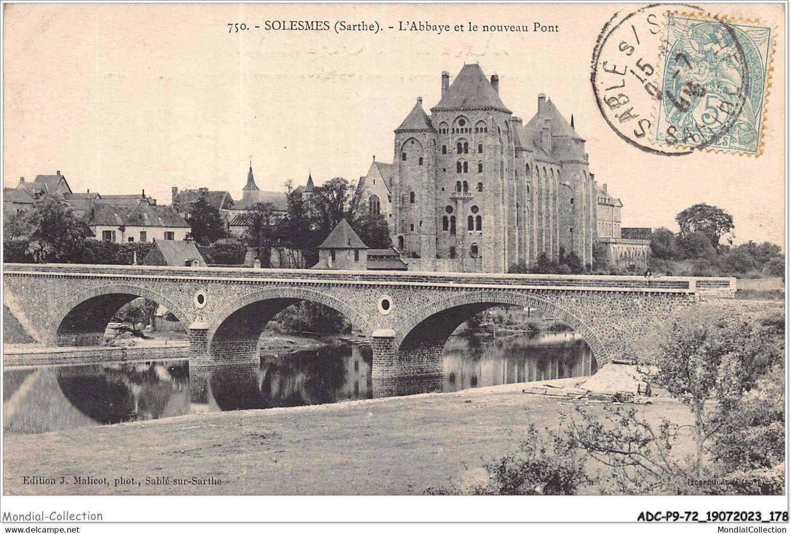 ADCP9-72-0899 - SOLESMES - L'abbaye Et Le Nouveau Pont - Solesmes