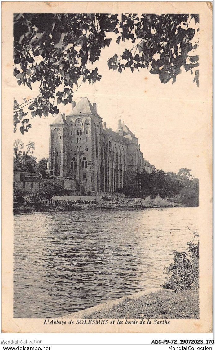 ADCP9-72-0895 - L'abbaye De SOLESMES Et Les Bords De La Sarthe  - Solesmes